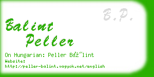 balint peller business card